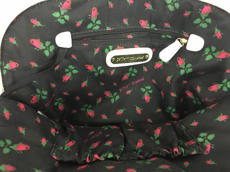 lot 66 image: Betsey Johnson Always be Mine Satchel retail $93