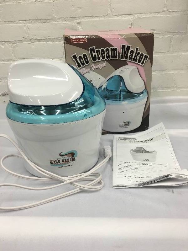 lot 137 image: Back to Basics IC10893 1-12-Quart Ice-Cream Maker