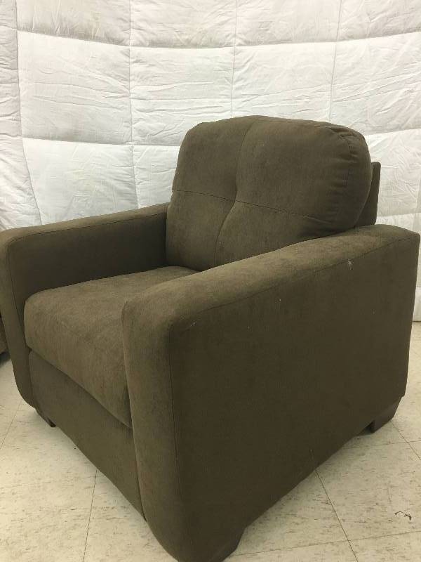 lot 149 image: ashley furniture olive green chair