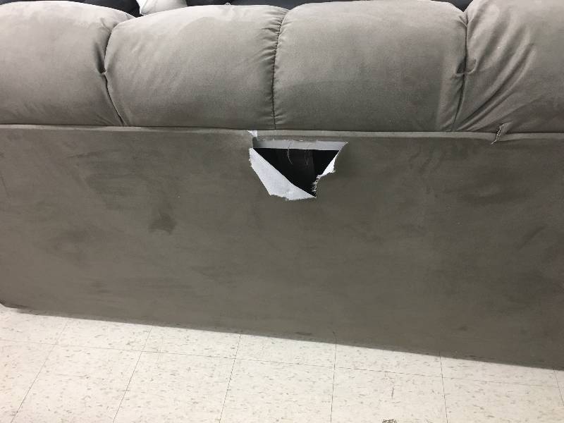 lot 151 image: Ashley Keanna Cobblestone Microfiber Sofa retail $499