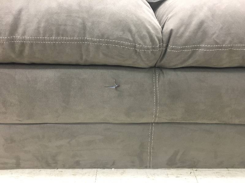 lot 152 image: Ashley Keanna Cobblestone Microfiber Sofa retail $499