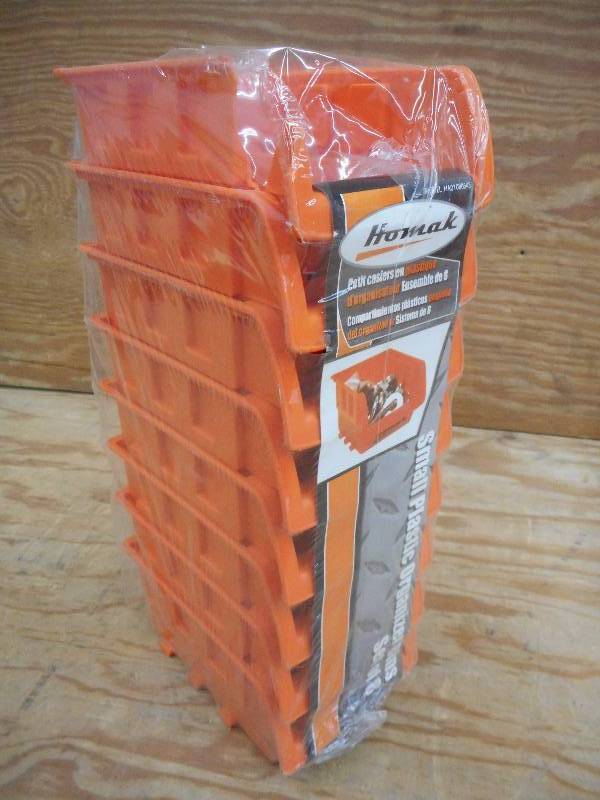 (8) Unused Homak Small Plastic Part...