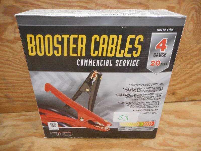 Unused 4-Gauge 20ft Booster Cables ...