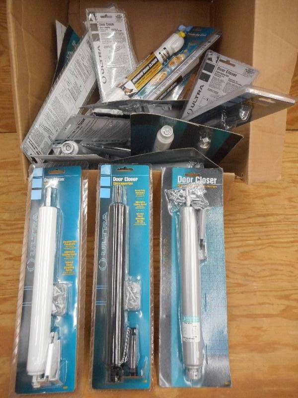 Box Of Assorted Ultra Door Closers,...