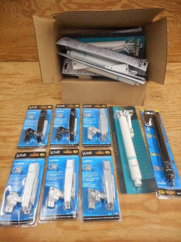 Box Of Assorted Unused Door Closers...