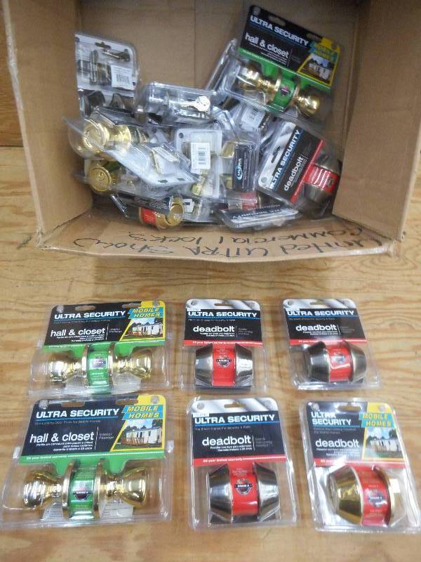 Box Of Assorted Unused Deadbolt & D...