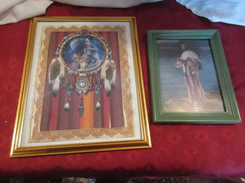 lot 107 image: 2 FRAMED INDIAN PICTURES