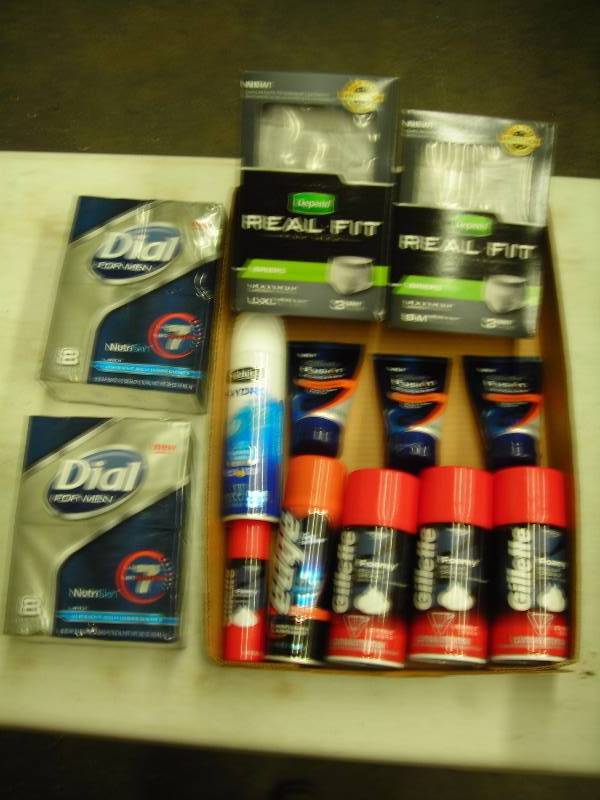Lot Of Men,s Shaving Cream, Soap, Depends