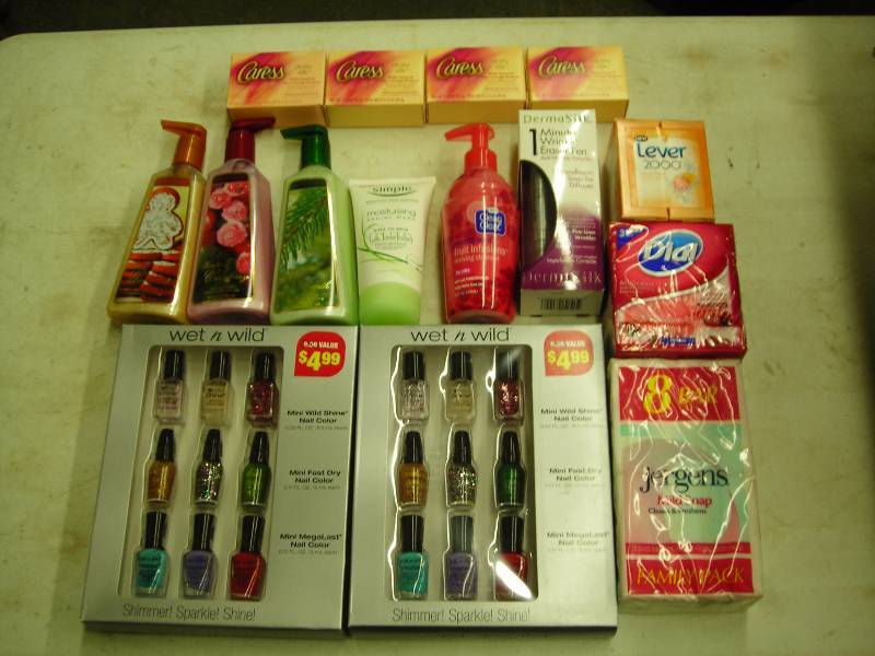 Box Lot New Soap, Nail Polish, Body Wash, More