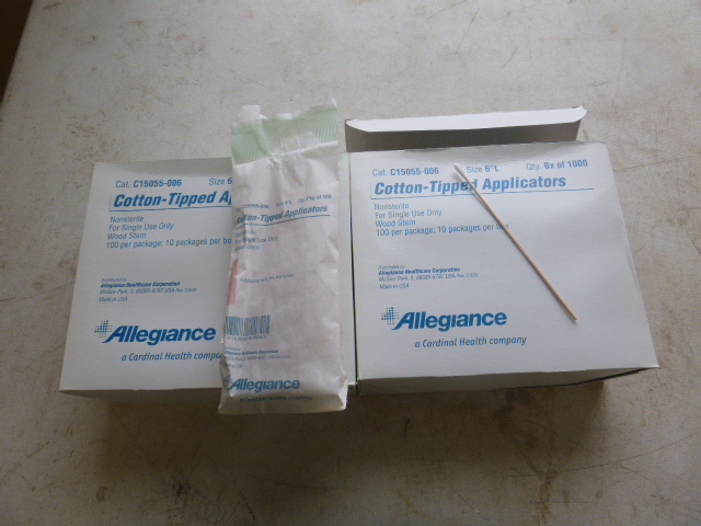 lot 122 image: 2 Boxes of Allegiance Cotton Tipped Applicators