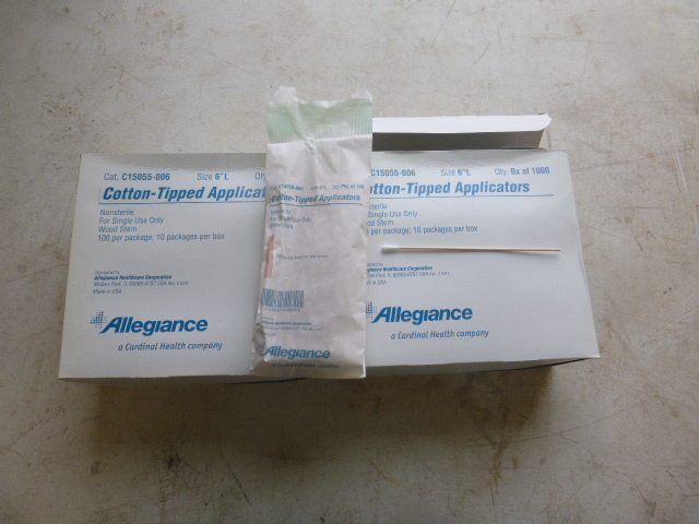 lot 123 image: 2 Boxes of Allegiance Cotton Tipped Applicators