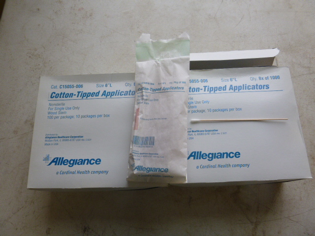 lot 124 image: 2 Boxes of Allegiance Cotton Tipped Applicators