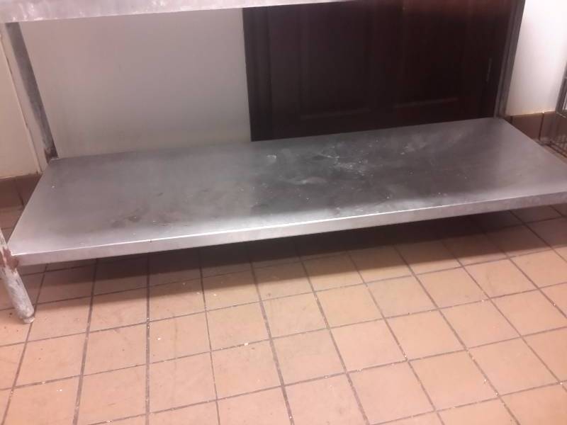 lot 9 image: Stainless Steel Work Table with Galvanized Shelf.. NSF