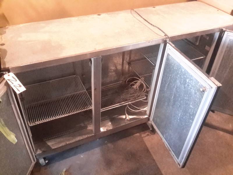 lot 22 image: 3 Door Back Bar Cooler