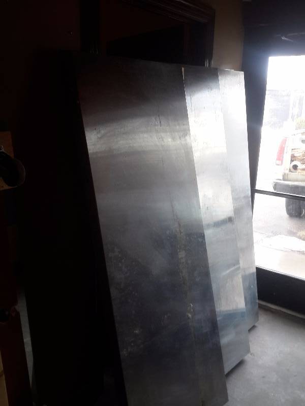 lot 44 image: Qty 3,  Insulated Stainless Steel Exhaust Hood Back Panels