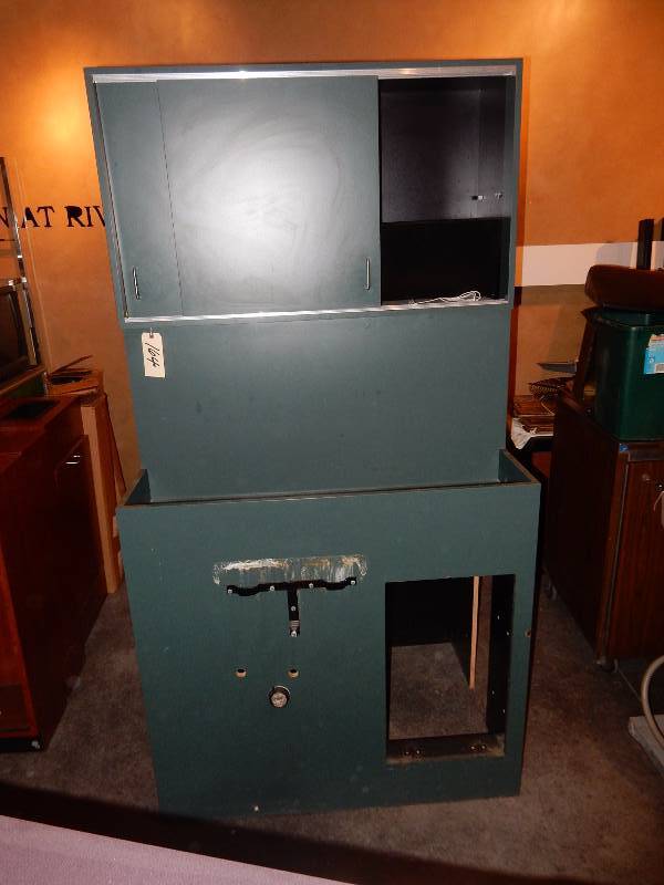 lot 164 image: Shampoo bowls with Plumbing Cabinet.. Shampoo Bowls come with back flow preventer.. Overall dimensions of all.. 42 in x 12 in x 40 in with 16 in Backsplash.