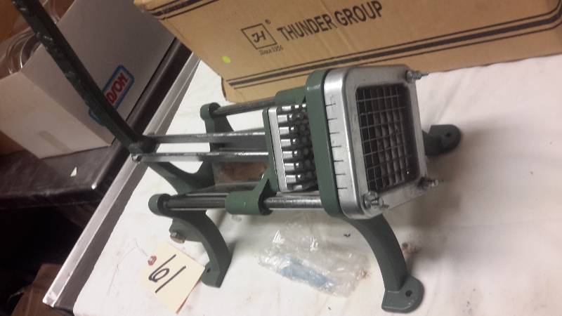 lot 61 image: THUNDER CORP Commercial French Fry Cutter. Only used one time