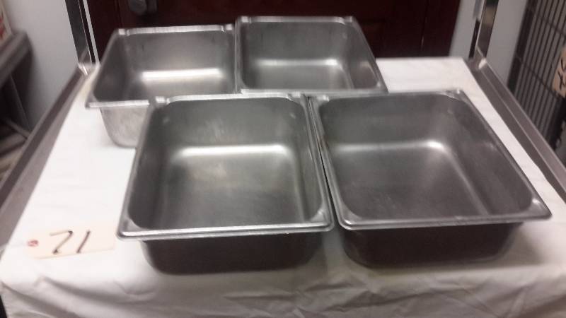 lot 71 image: 4, Stainless Steel Hotel Pans