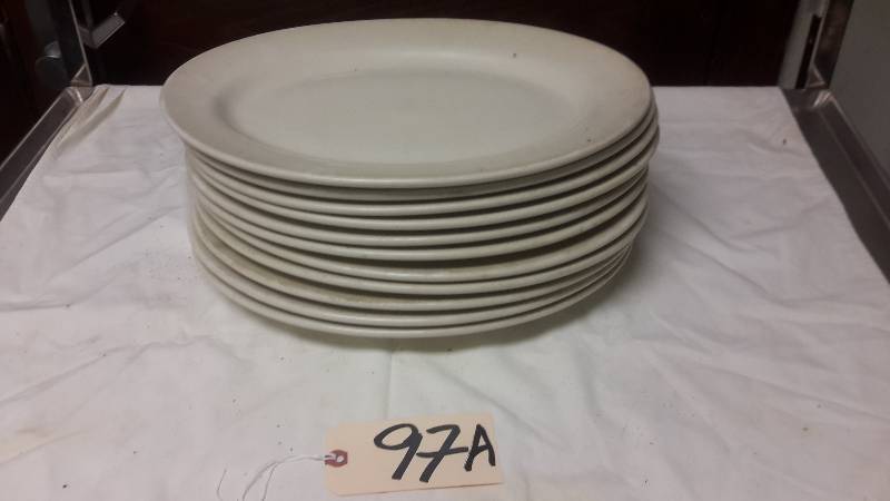 lot 97A image: 11, Homer Laughlin, Platters.. 15in x 11in.. Need a good cleaning