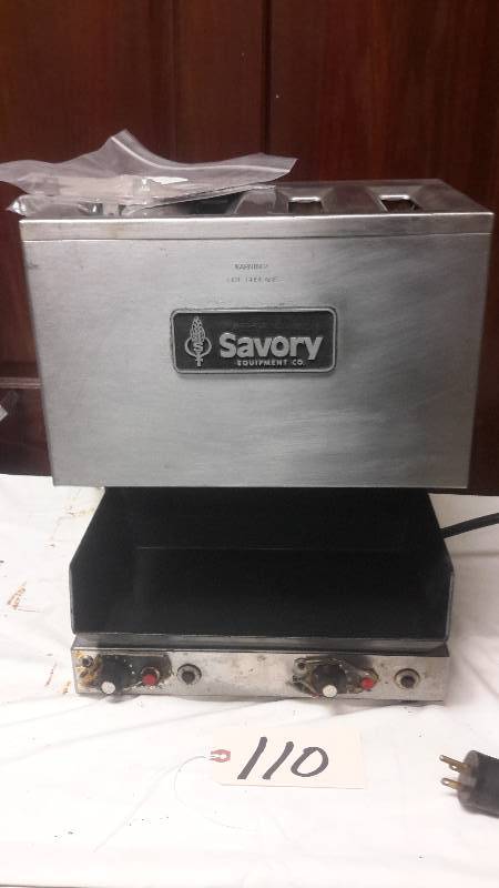 lot 110 image: SAVORY Drop Down Toaster with extra elements.. Works