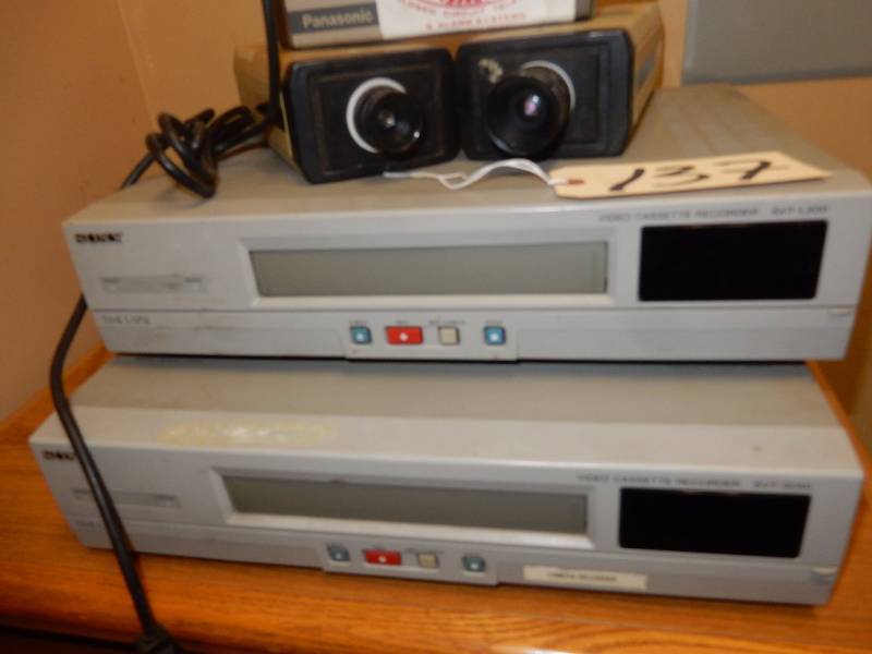 lot 137 image: Old Security System tape players, Cameras..Untested