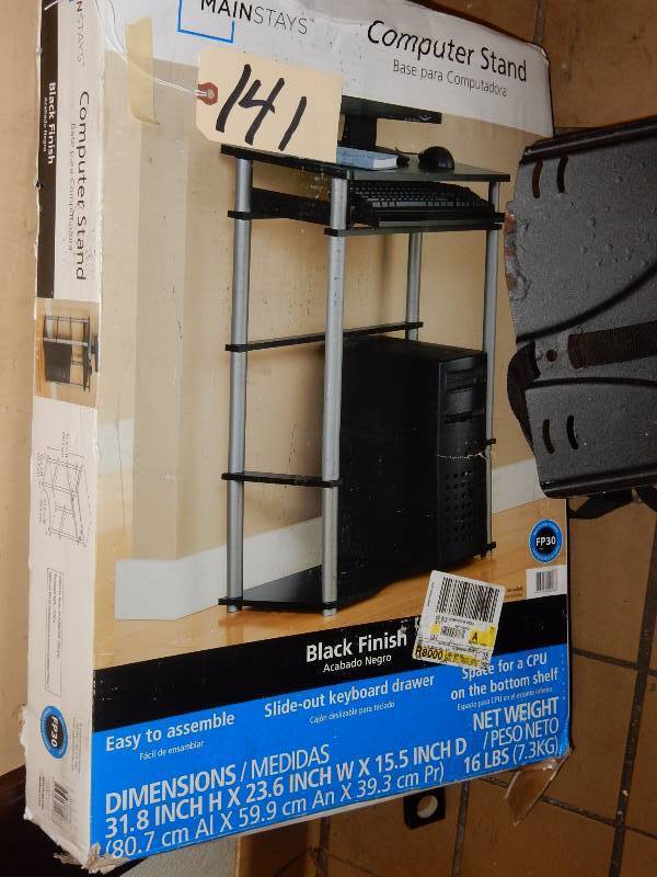 lot 141 image: STANDING Computer Stand, TV Wall hanging unit