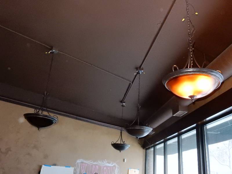 lot 144A image: 2 Elegant  Hanging Light Fixtures