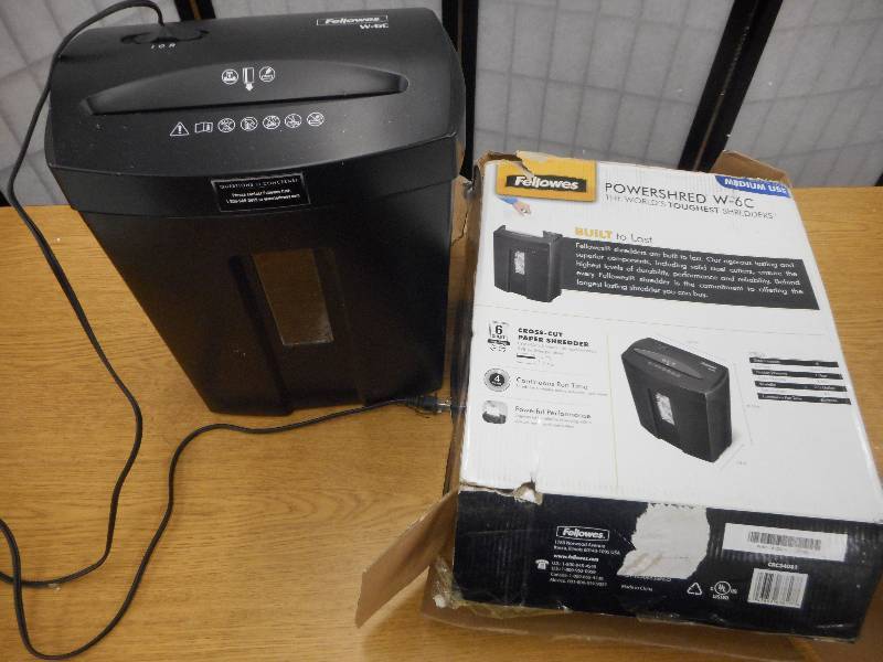 Fellowes Powershred W-6C Cross-Cut Shredder