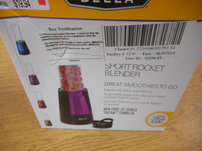Bella Breakfast Collection Rocket Blender Sport
