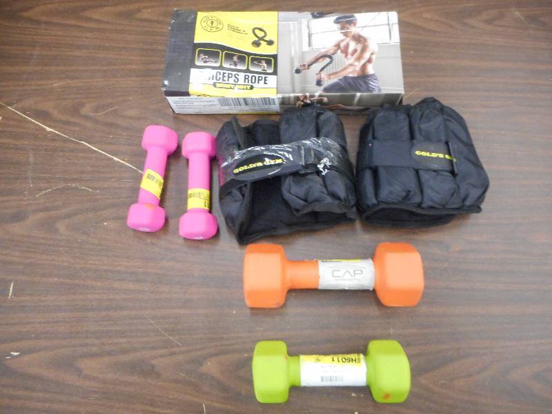 LOT OF WORKOUT EQUIPMENT