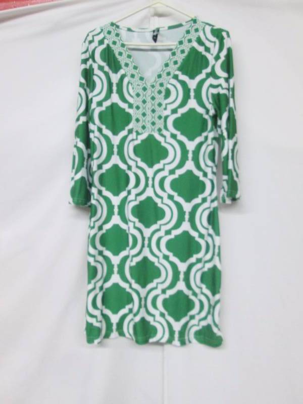 White Mark Misses Augusta Moroccan Dress - Green