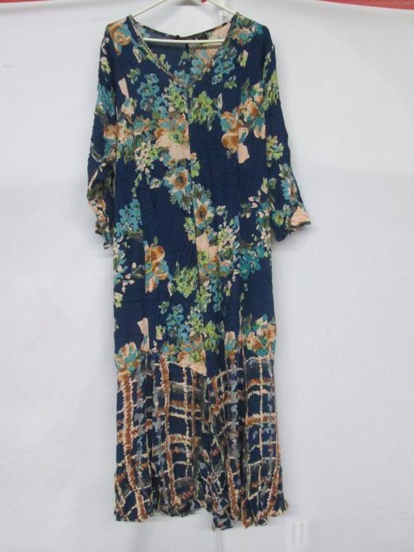 Lola P Misses Twin Print Maxi Dress