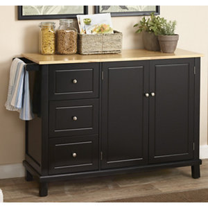 McLeland Design Kitchen Cabinet - Black