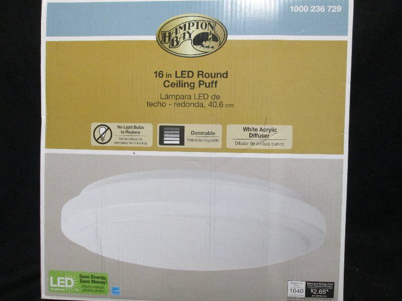 Hampton  Bay 16in LED Round Ceiling Puff