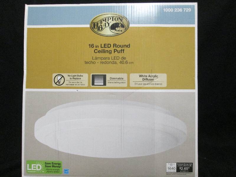 Hampton  Bay 16in LED Round Ceiling Puff