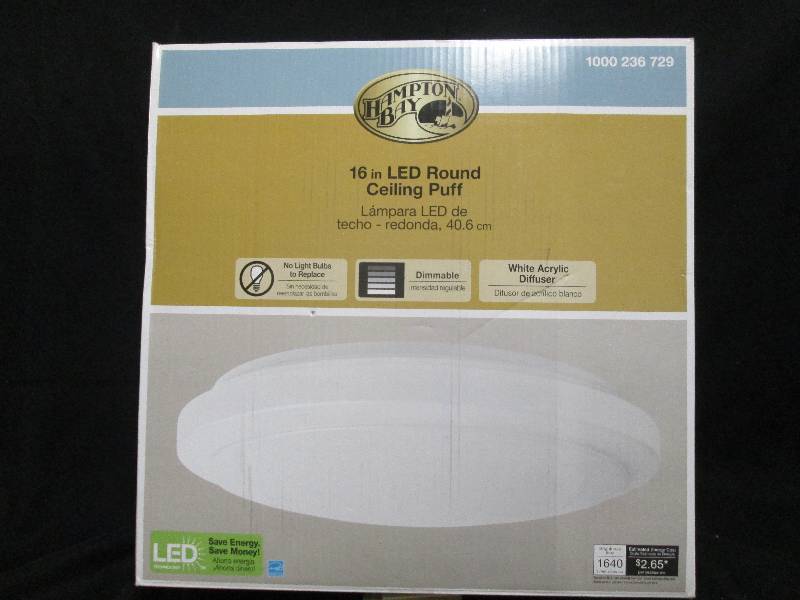 Hampton  Bay 16in LED Round Ceiling Puff