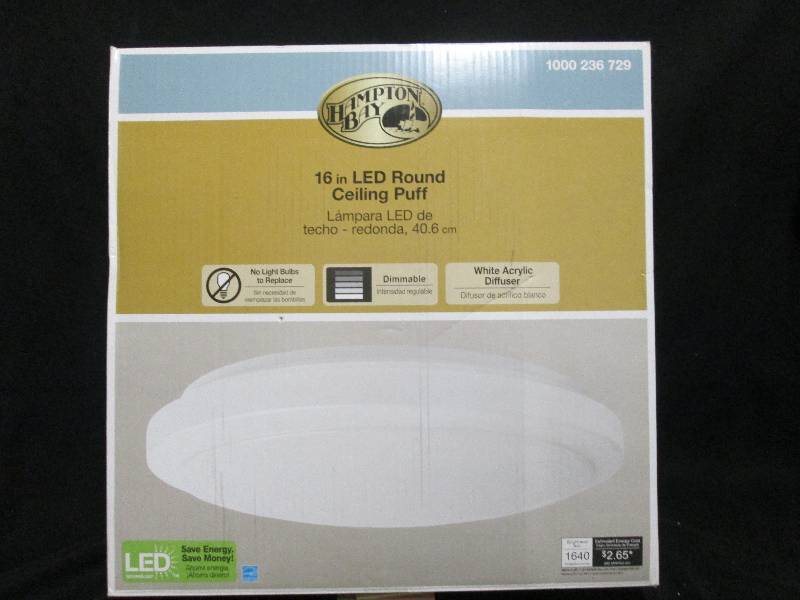 Hampton  Bay 16in LED Round Ceiling Puff