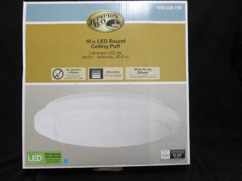 Hampton  Bay 16in LED Round Ceiling Puff