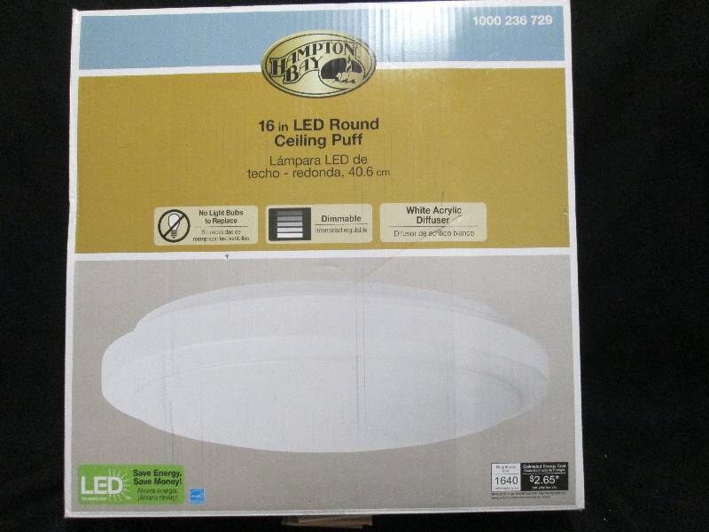 Hampton  Bay 16in LED Round Ceiling Puff