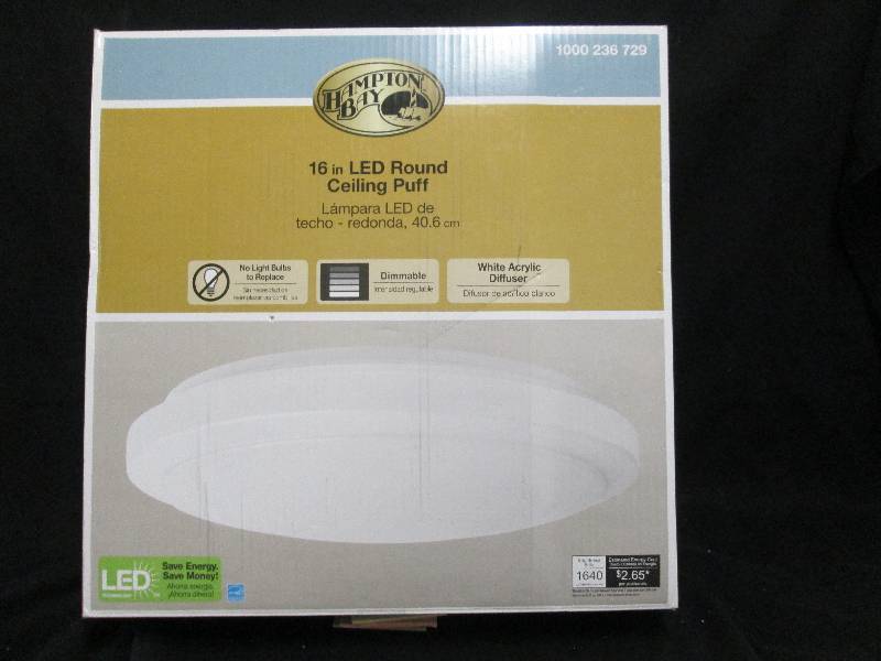 Hampton  Bay 16in LED Round Ceiling Puff