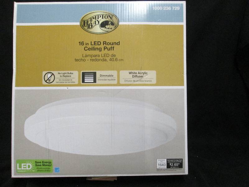 Hampton  Bay 16in LED Round Ceiling Puff