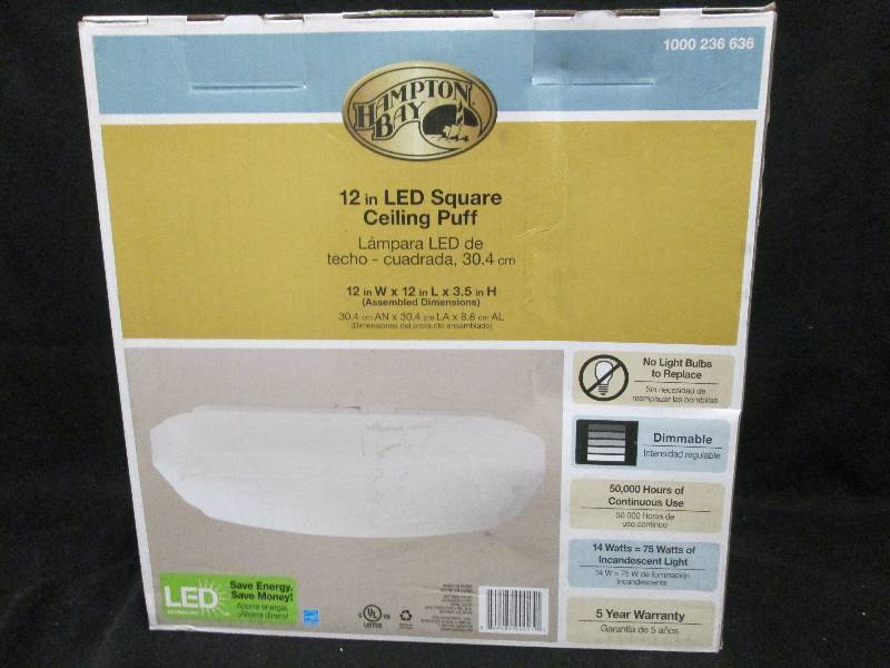 Hampton Bay 12 inch LED Round Ceiling Puff