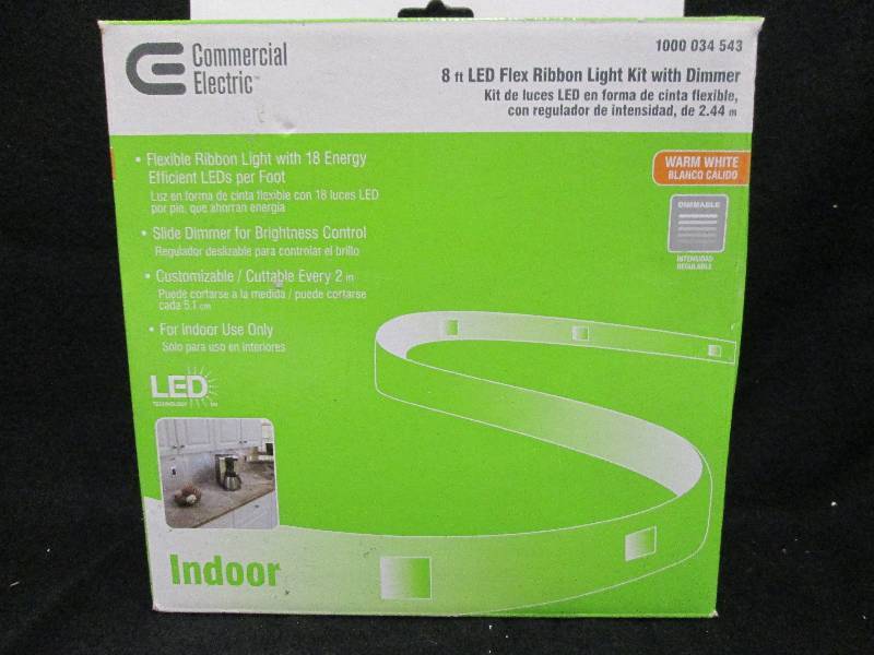 Commercial Electric 8 ft LED Flex Ribbon Light Kit with Dimmer