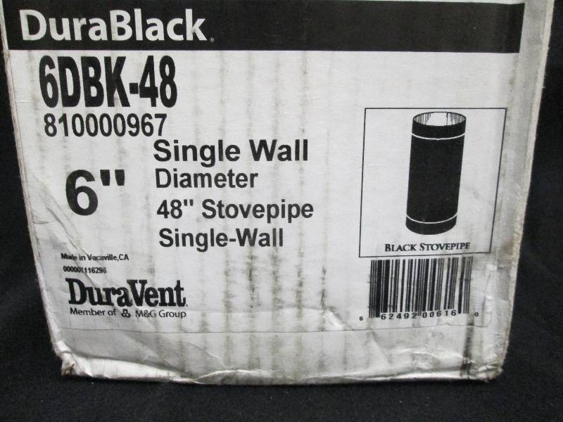 Durablack 6 DiameterSingle Wall