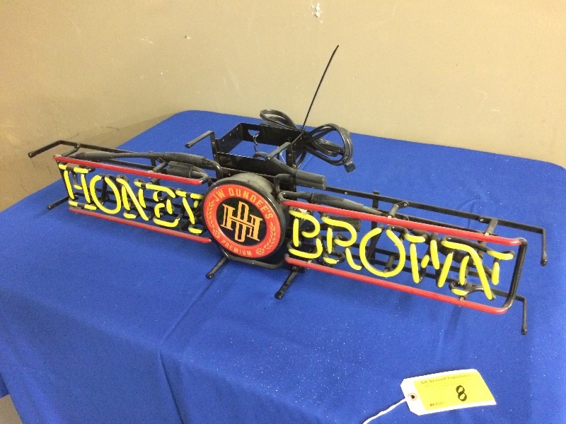 Lighted Neon Beer Sign   overall dimensions 37w x 12 h