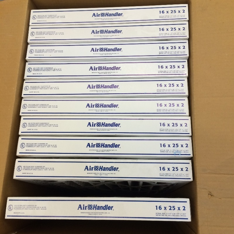 Pleated Air Filters  NEW  16 x 25 x 2   Lot of 10