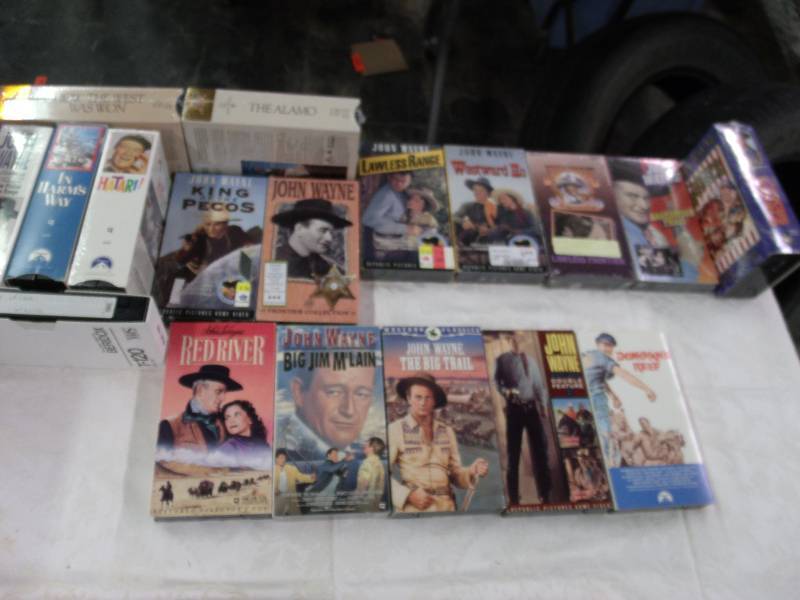 large John Wayne VHSs many never opened