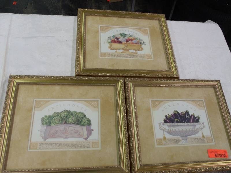 three very nice vegetable prints
