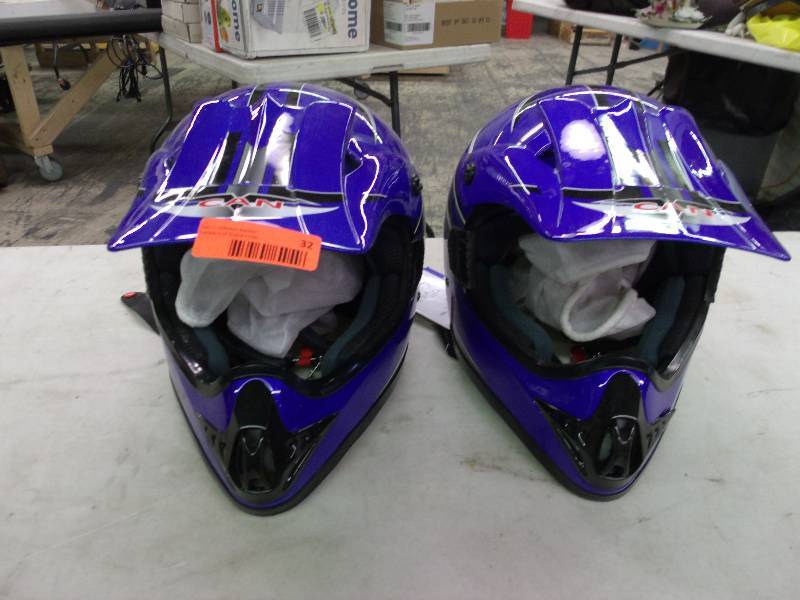 2 DOT approved motor cross helmets