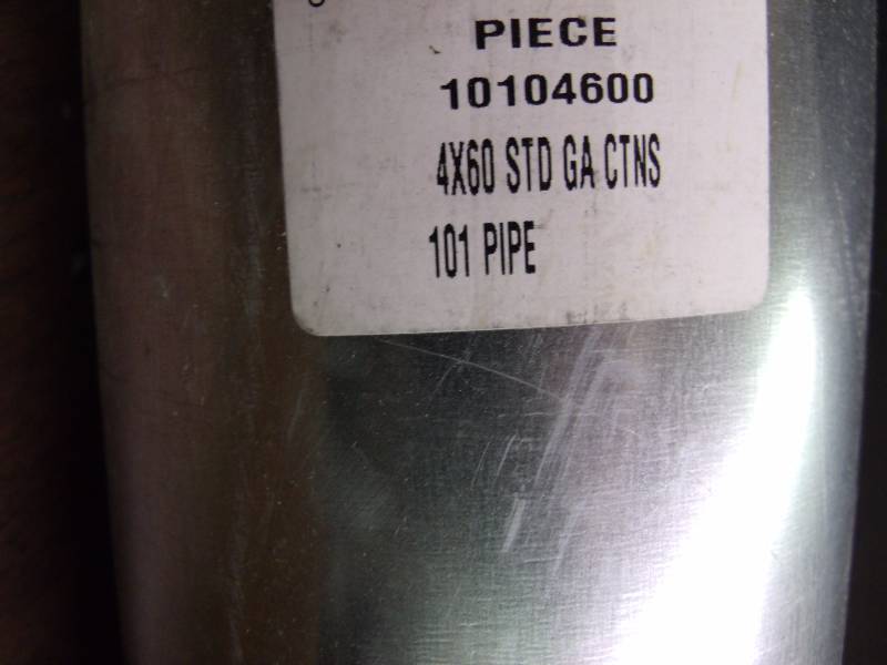4 inch galvanized pipe, 3pc.